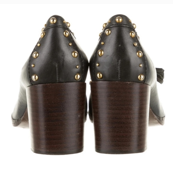 Tory Burch Leather Studded Oxford Pumps - Picture 2 of 5